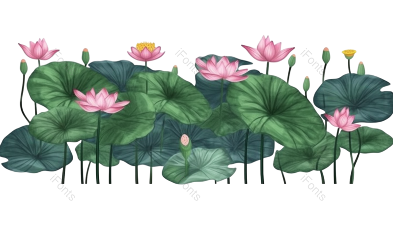 叶子图片,元素元素,荷花PNG,夏天免抠素材